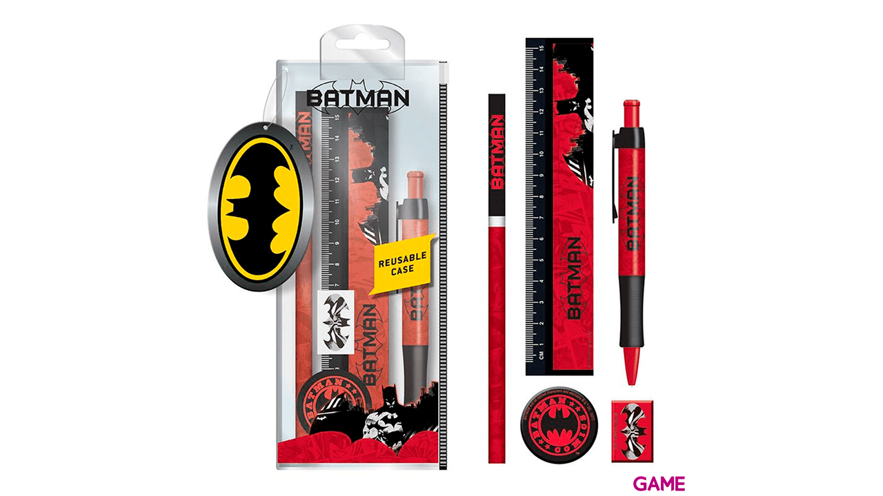 Set Papelería Batman Rojo