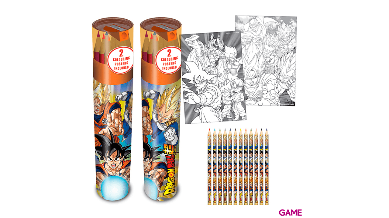 Dragon Ball Super - Tubo De Lápices + 2 Pósters + Sacapuntas Battle Of Gods