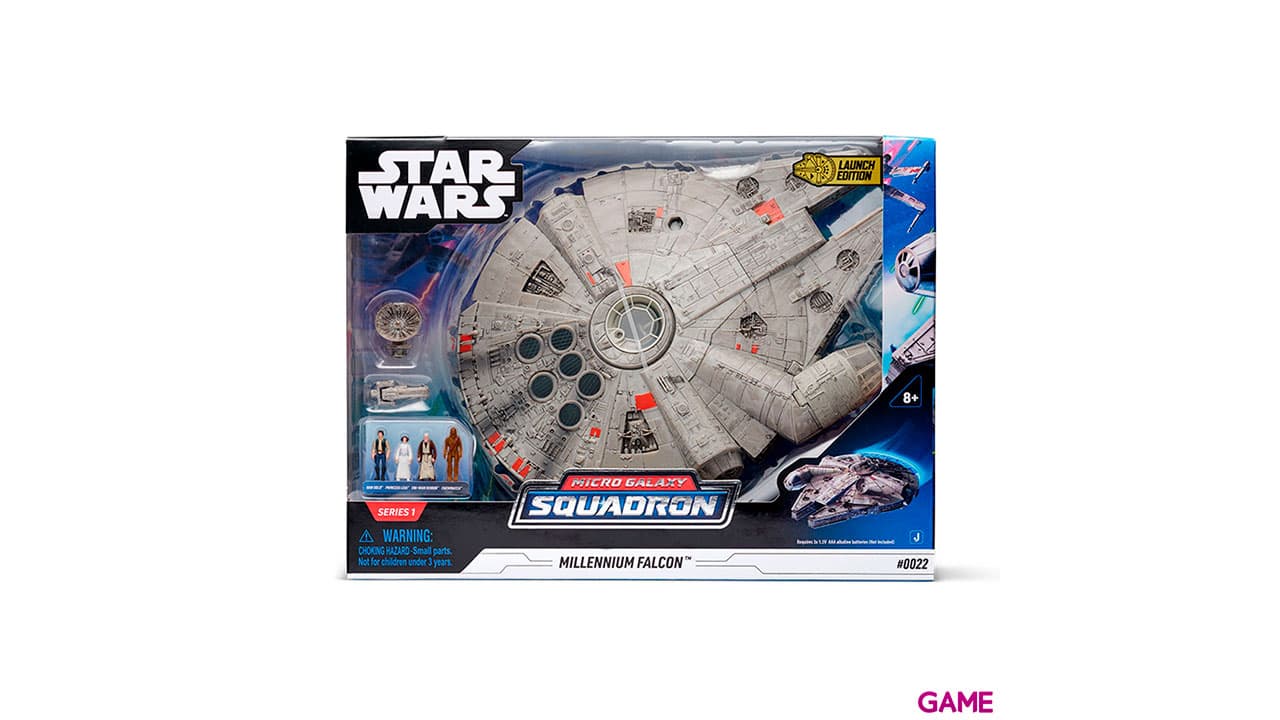 Nave con luz y sonido + 4 figuras Star Wars Halcon Milenario de 30 cm