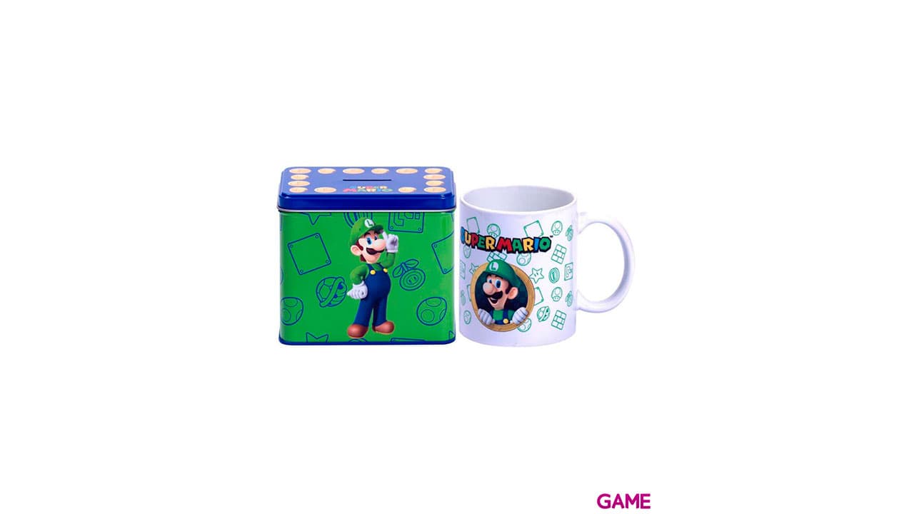 Taza Cerámica + Hucha Metálica Luigi