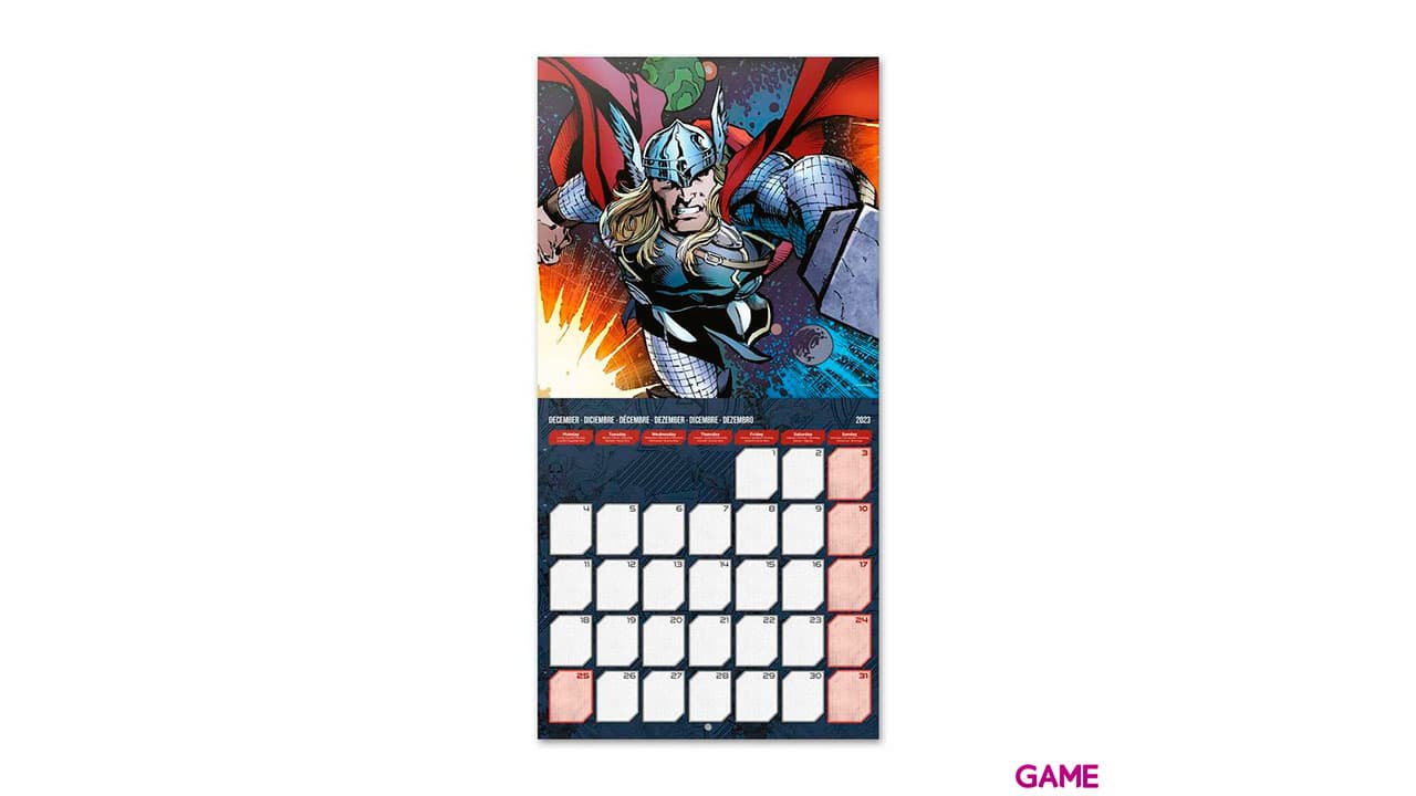 Calendario 2023 Marvel: Los Vengadores 30x30cm