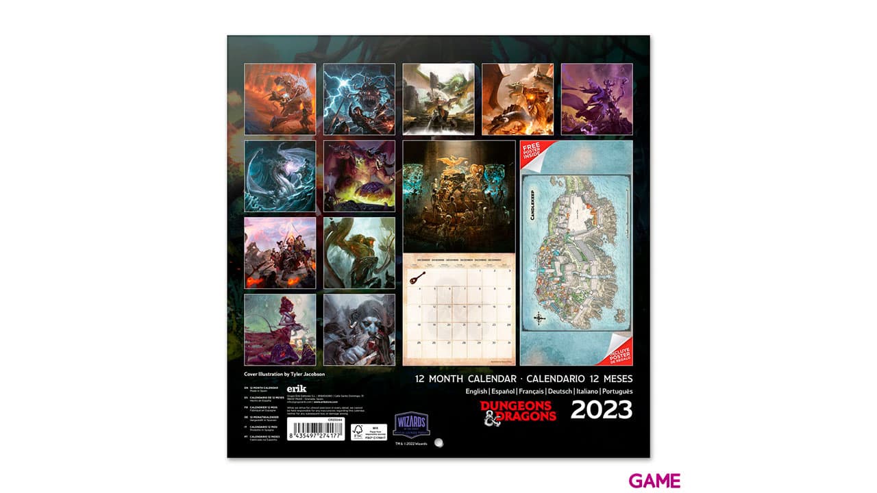 Calendario 2023 Dungeons & Dragons 30x30cm
