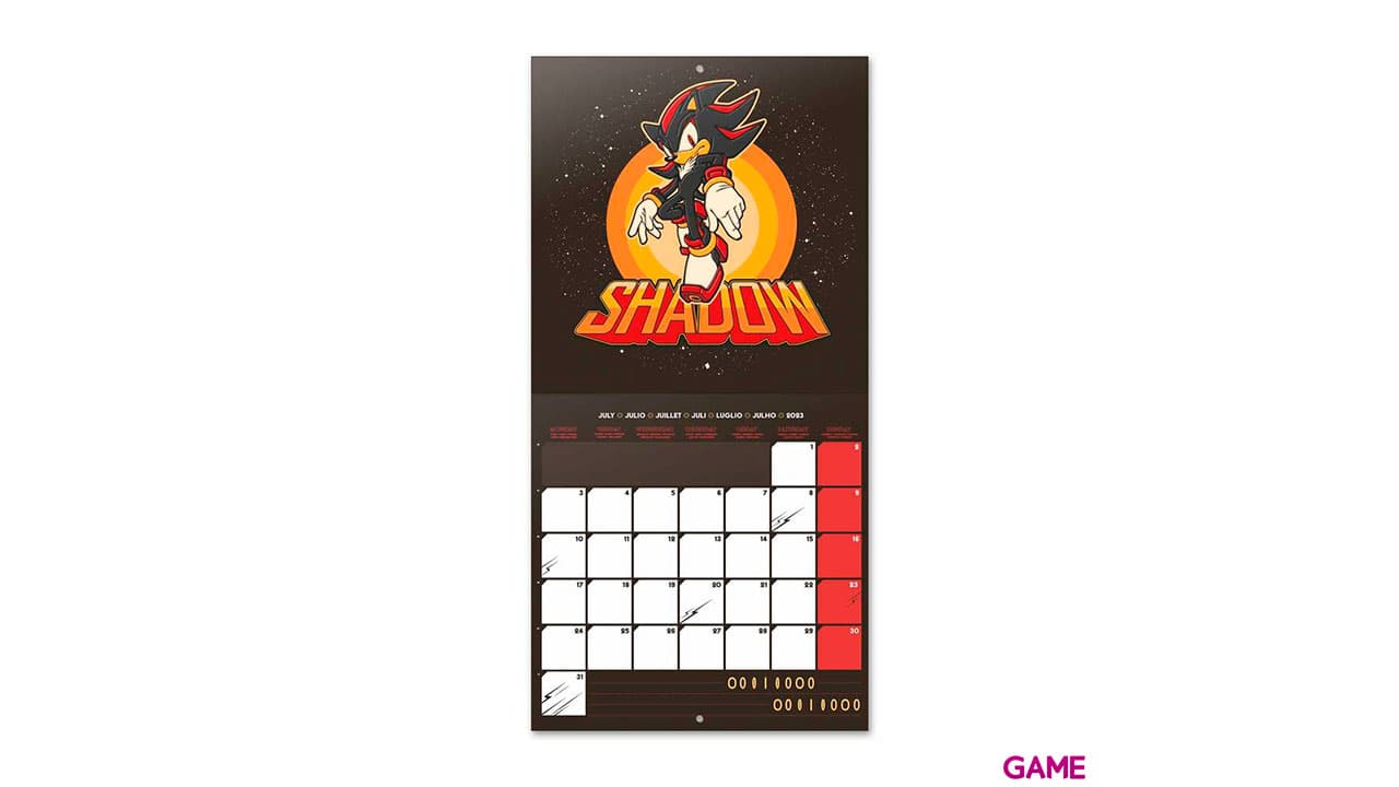 Calendario 2023 Sonic 30x30cm