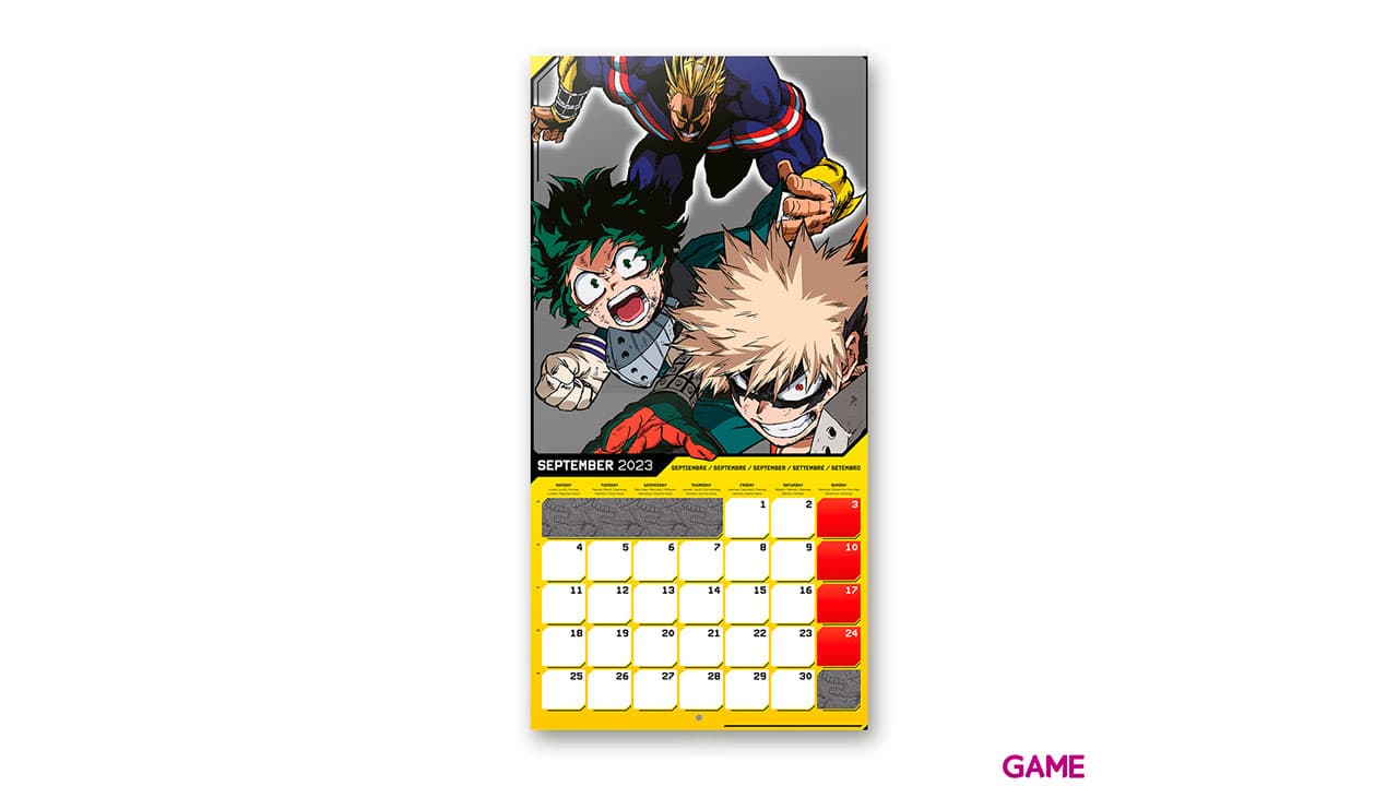 Calendario 2023 My hero Academia 30x30cm