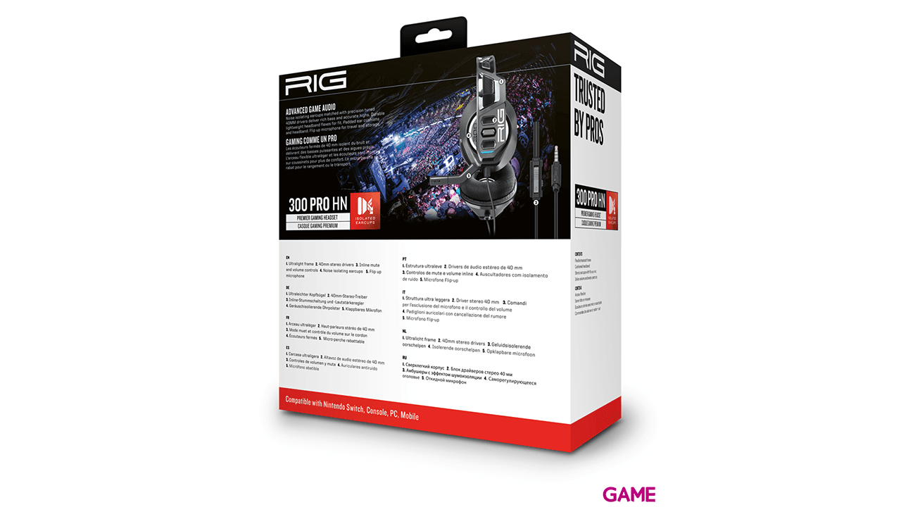 Auriculares Gaming RIG 300HN Negro