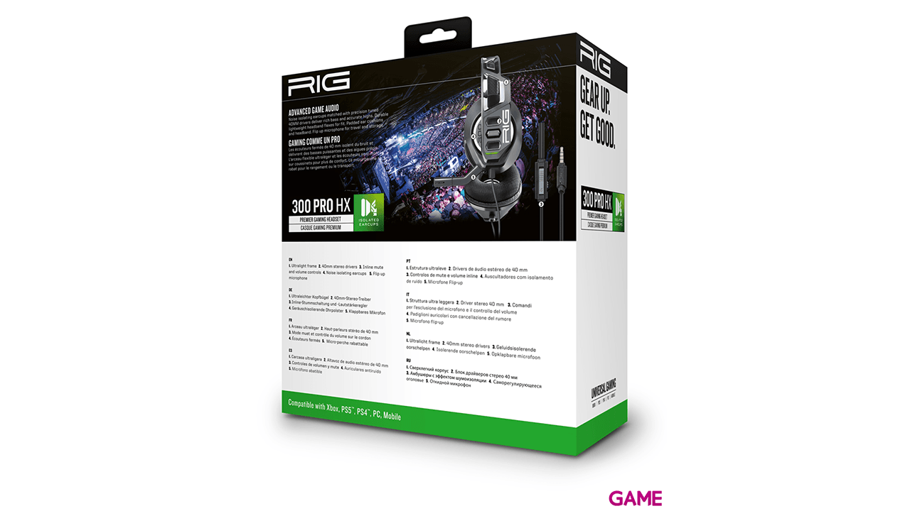 Auriculares Gaming RIG 300HX Negro