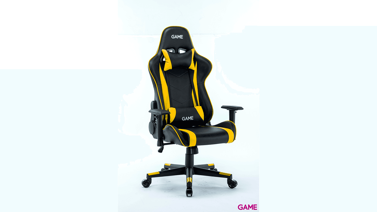 GAME Racing Pro GT320 Negro-Amarillo - Silla Gaming
