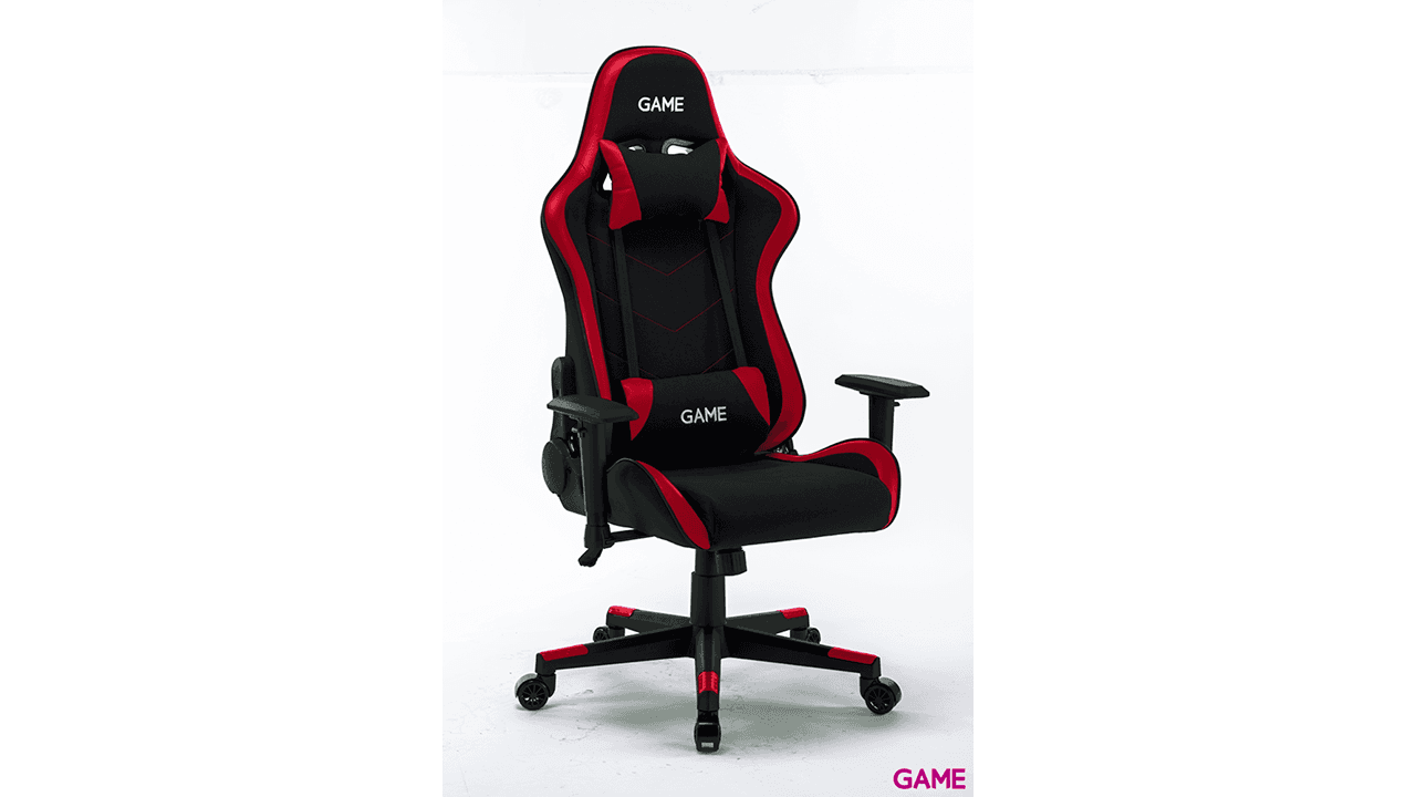 GAME Racing Pro GT325 Tela Negro-Rojo - Silla Gaming
