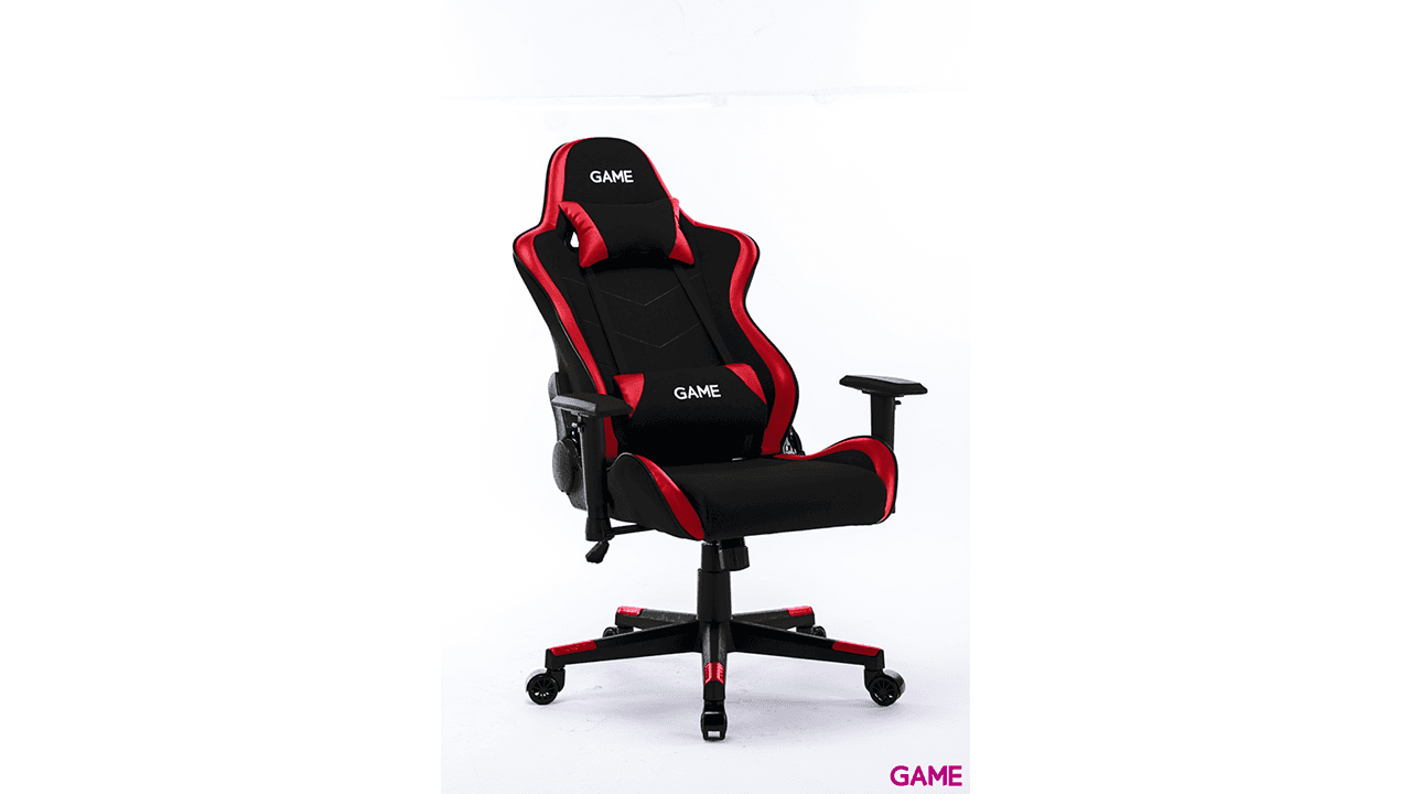 GAME Racing Pro GT325 Tela Negro-Rojo - Silla Gaming