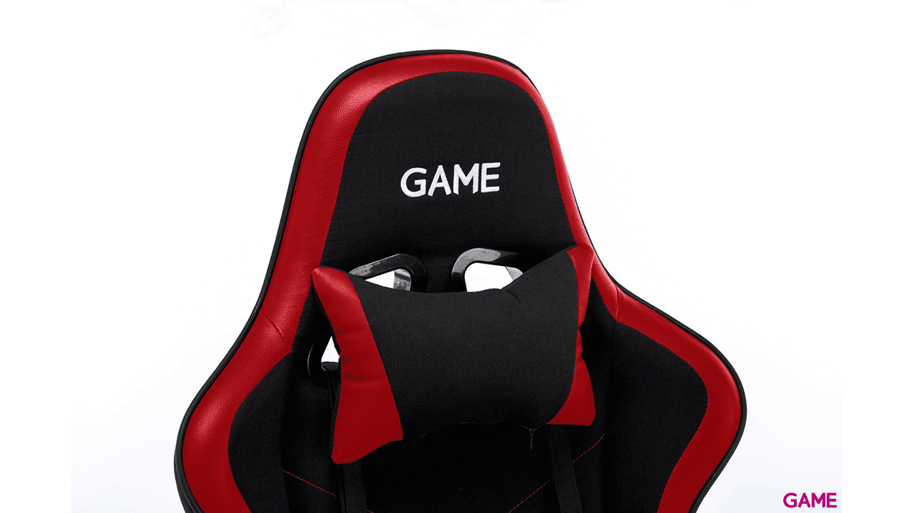 GAME Racing Pro GT325 Tela Negro-Rojo - Silla Gaming