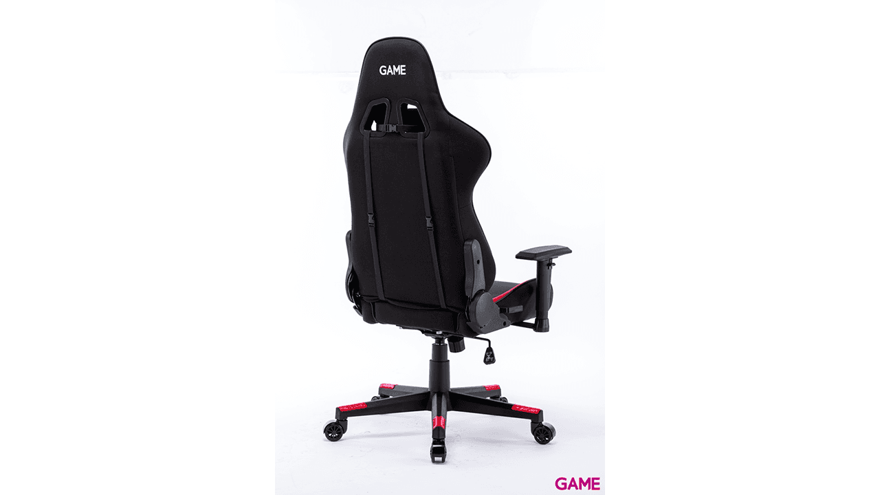 GAME Racing Pro GT325 Tela Negro-Rojo - Silla Gaming
