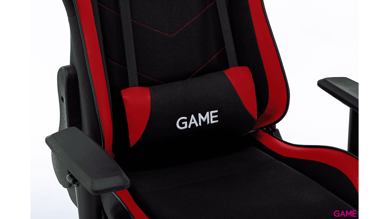 GAME Racing Pro GT325 Tela Negro-Rojo - Silla Gaming