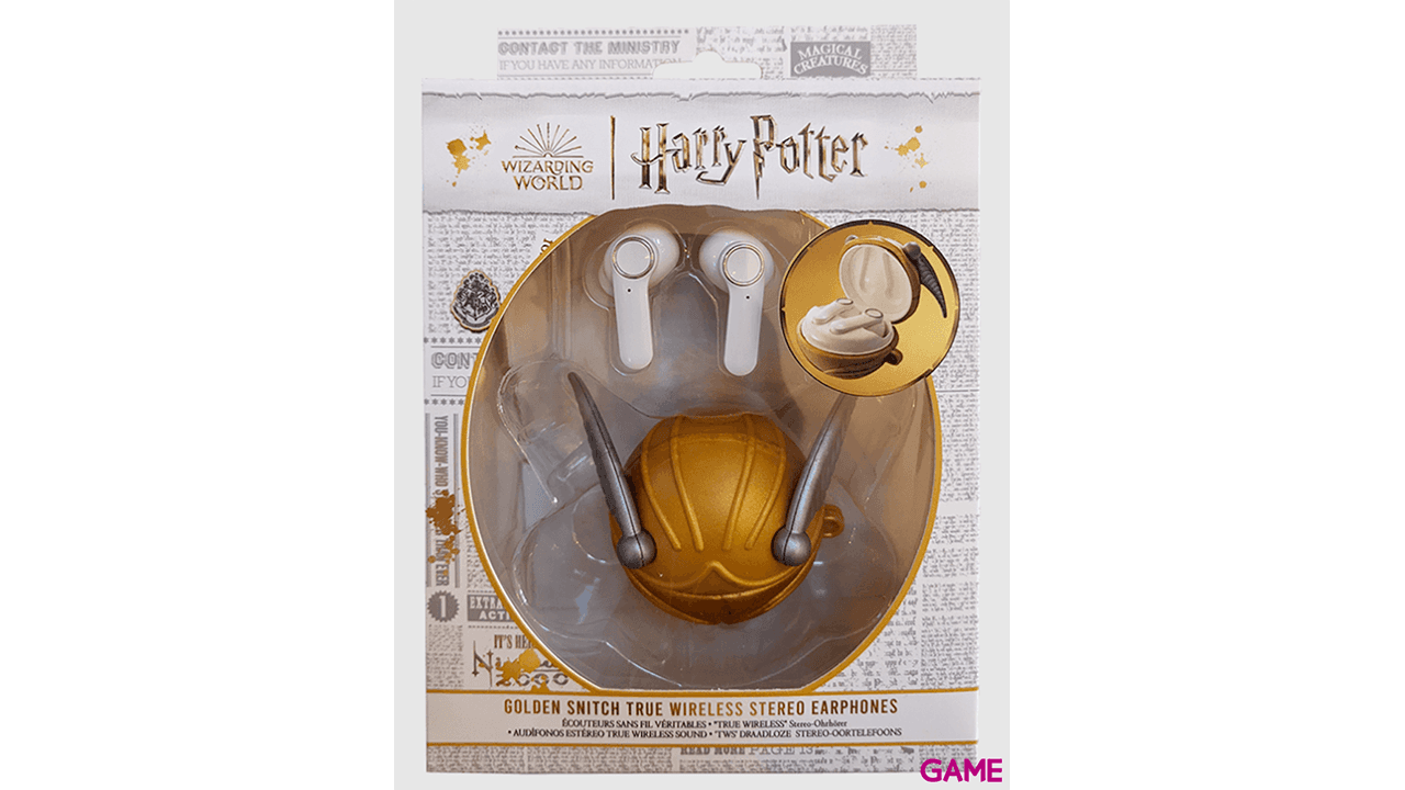 Auriculares Harry Potter TWS Earphones - Snitch Dorada