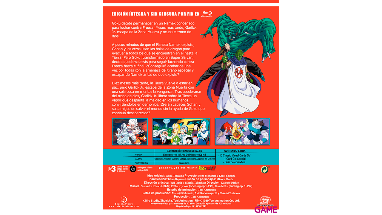 Dragon Ball Z - Bluray BOX 6 - Episodios 100 a 117