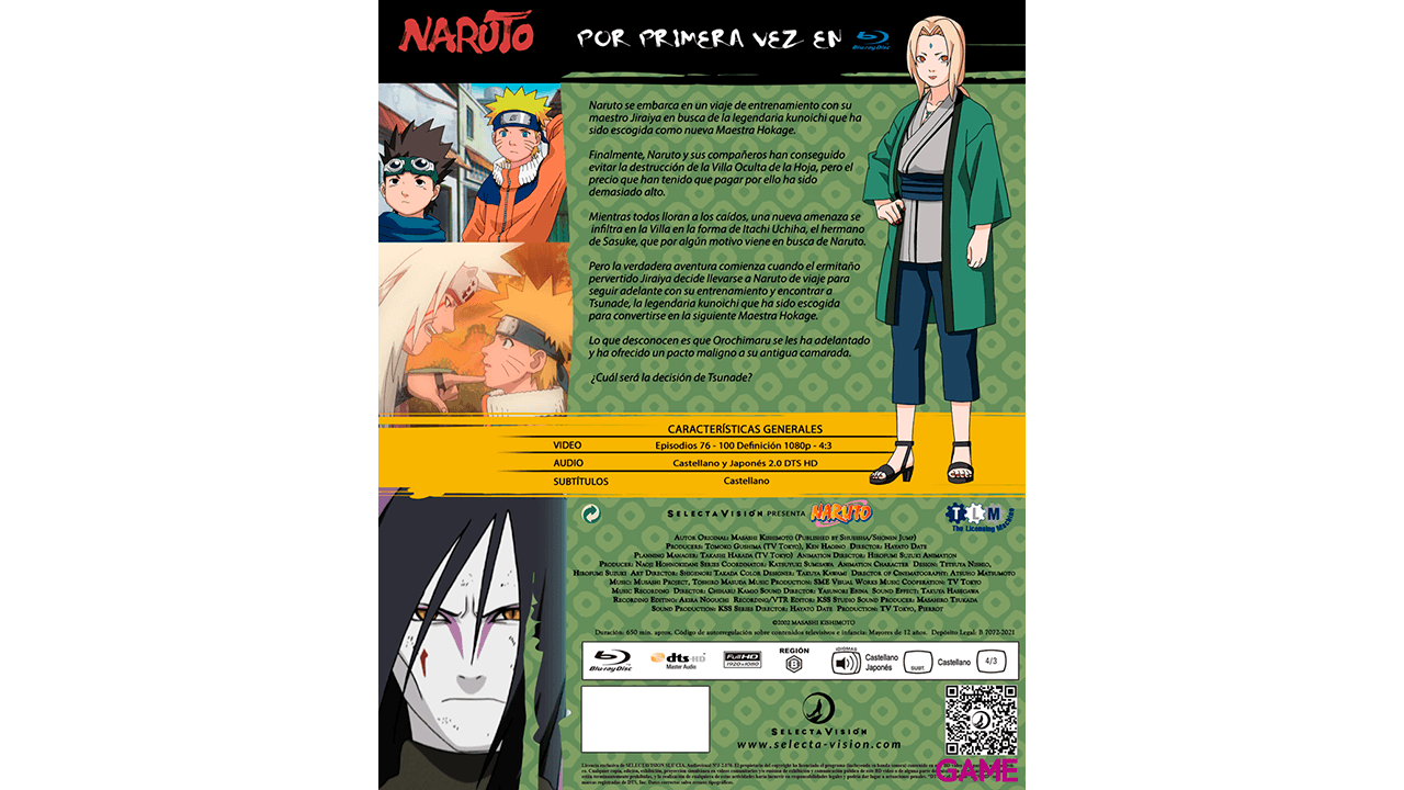 Naruto Bluray BOX 4 - Episodios 76 a 100