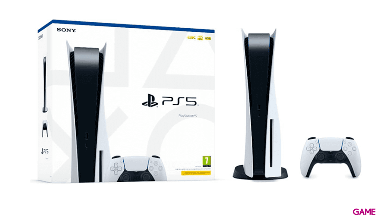 PlayStation 5 Stand + Mando Inalámbrico DualSense Blanco