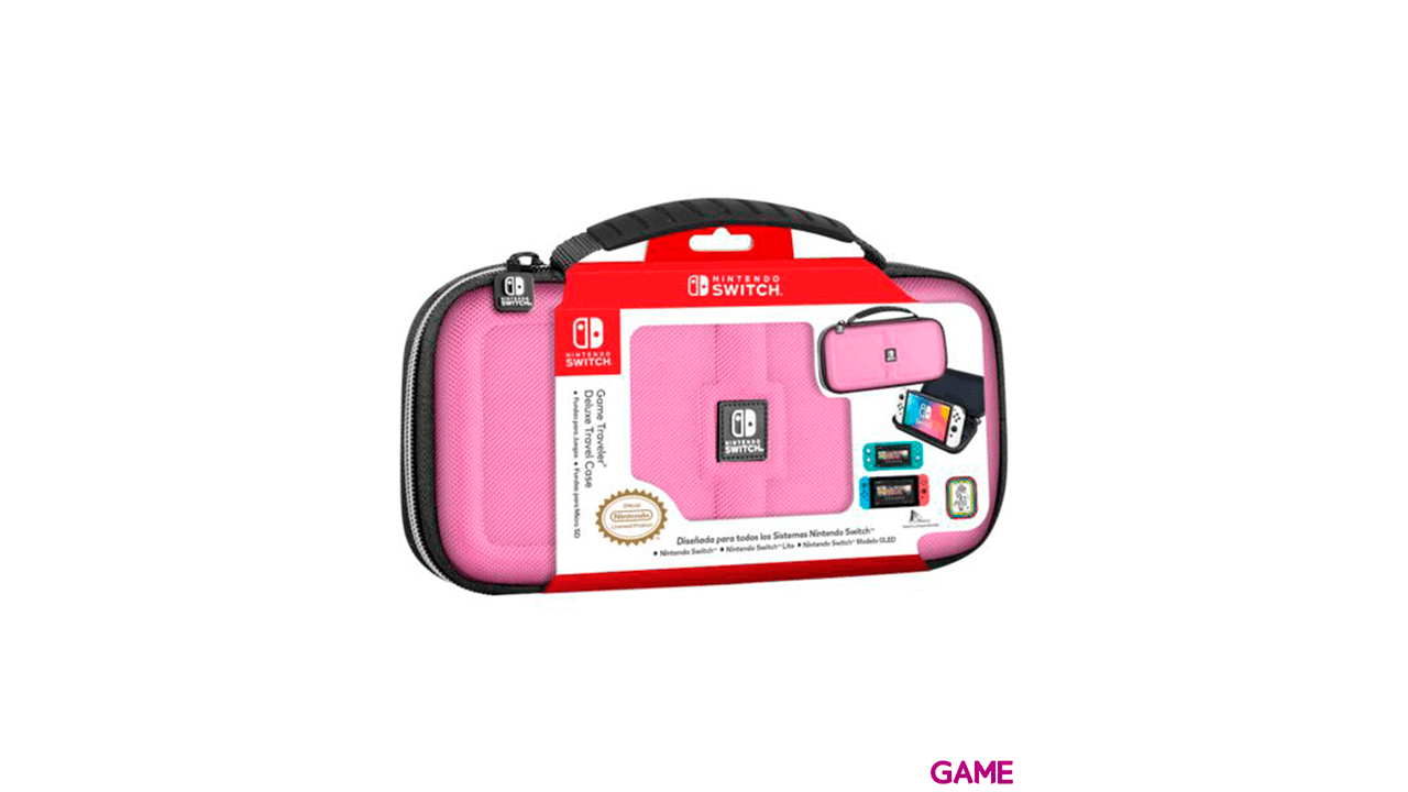 Game Traveller Deluxe Travel Case NNS30P Rosa -Licencia oficial-