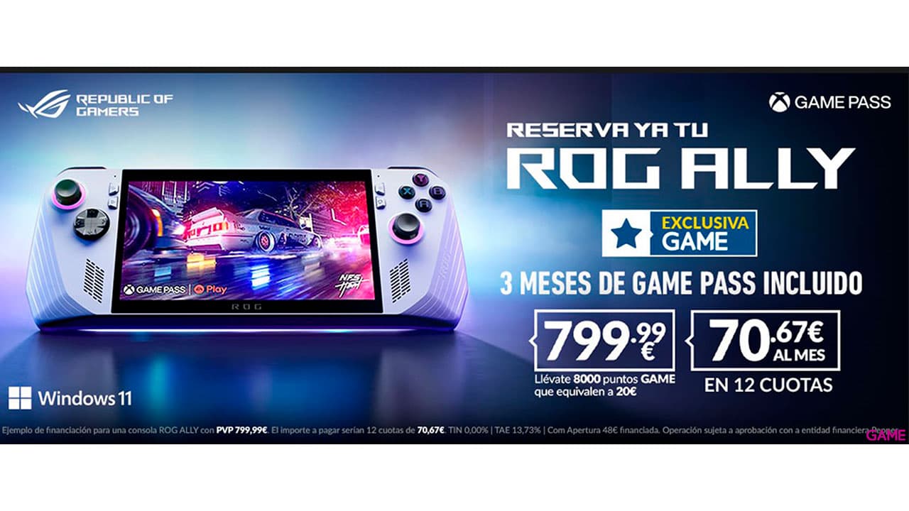 Rog ALLY RC71L - Z1 Extreme - Consola Portátil ASUS