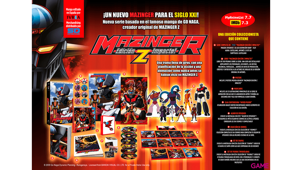 Mazinger Edición Z Impacto - Edición Coleccionista A4