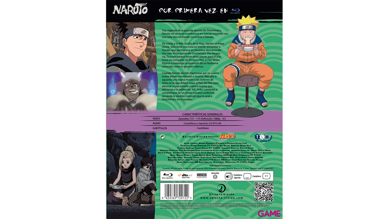 Naruto Bluray BOX 7 - Episodios 151 a 175