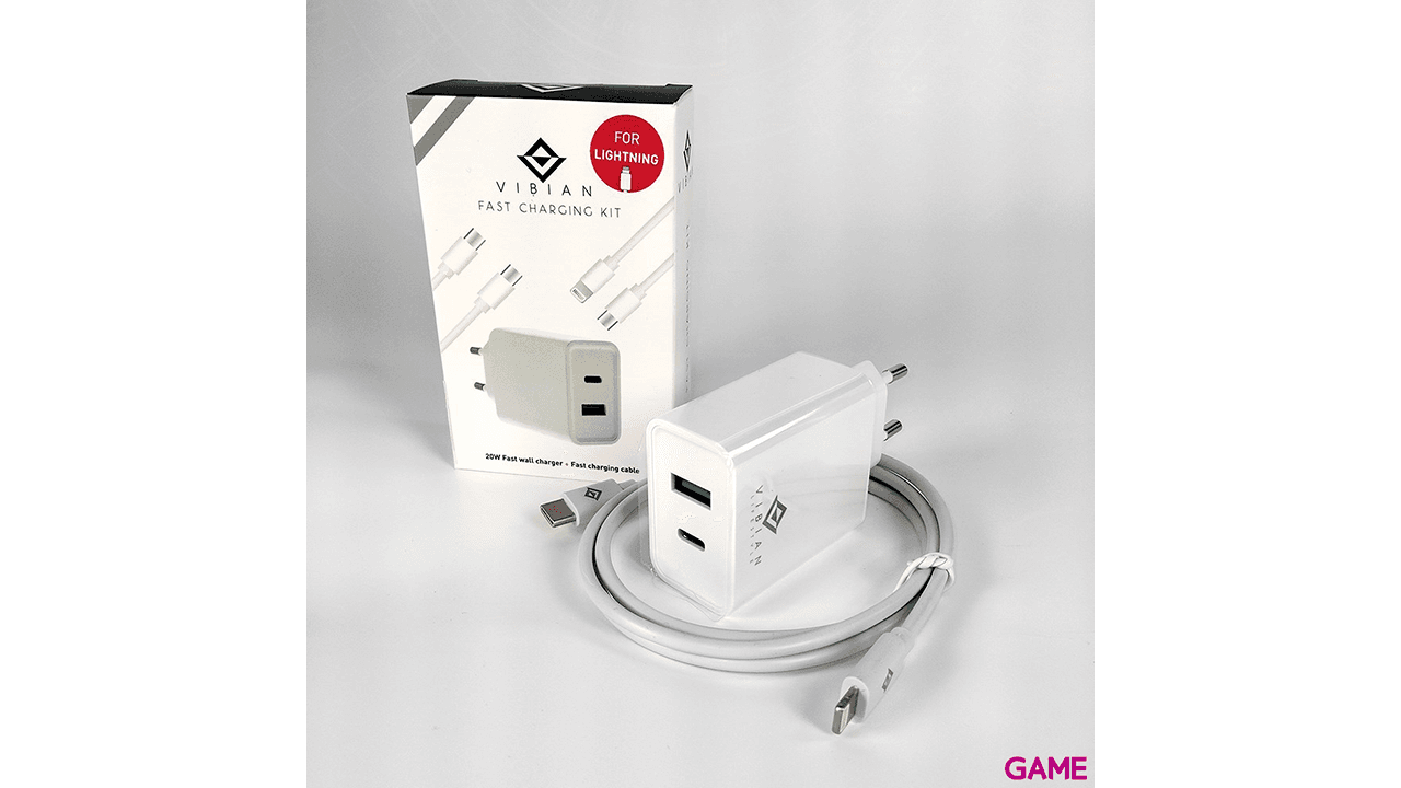 Adaptador Carga rápida 20W Nortess con cable Lightning