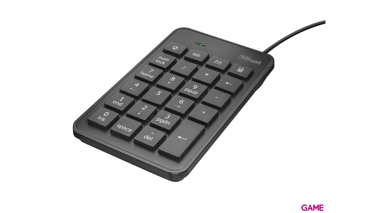 Trust 22221 Numérico USB Portátil/PC Negro - Teclado