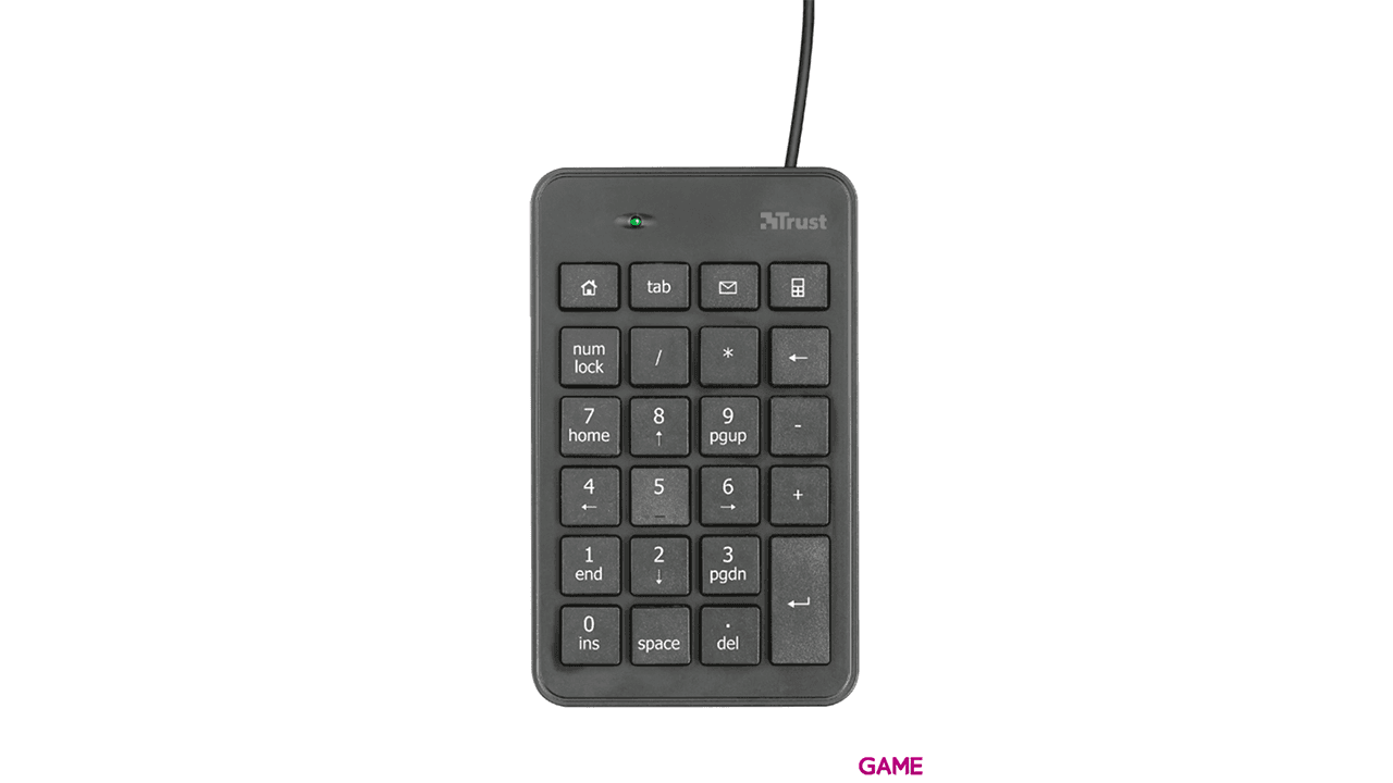 Trust 22221 Numérico USB Portátil/PC Negro - Teclado