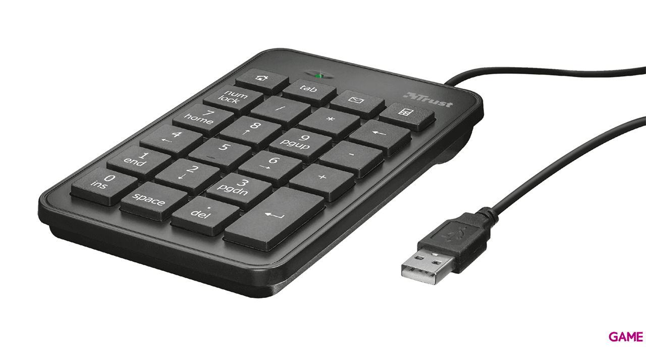 Trust 22221 Numérico USB Portátil/PC Negro - Teclado