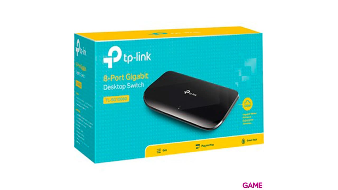TP-LINK TL-SG1008D No administrado Gigabit Ethernet (10/100/1000) Negro