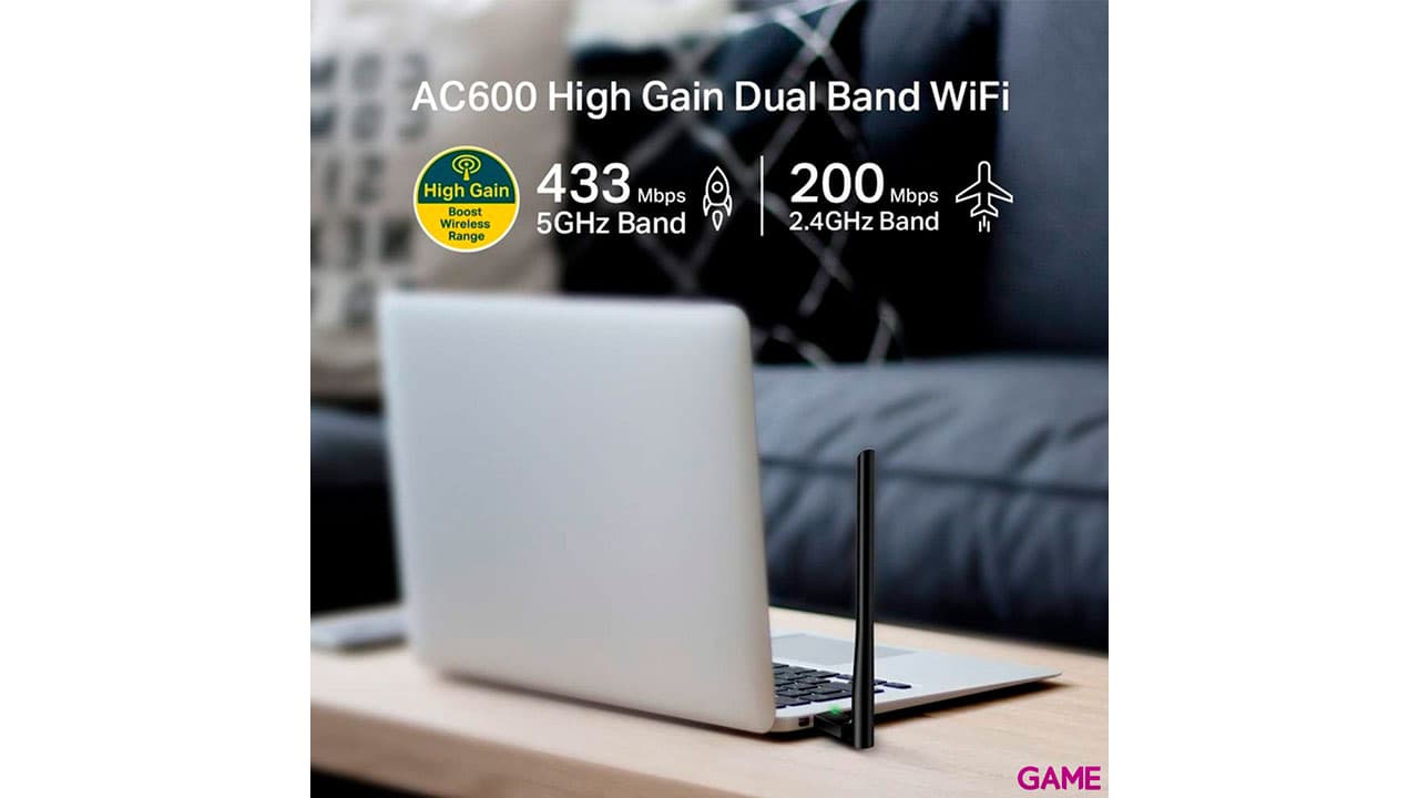 TP-LINK Archer T2U Plus WLAN 600 Mbit/s - Adaptador USB