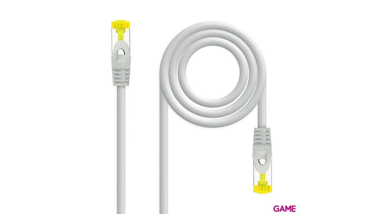 Nanocable Cable de red latiguillo RJ45 LSZH Cat.6A SFTP AWG26, Gris, 1.0 m
