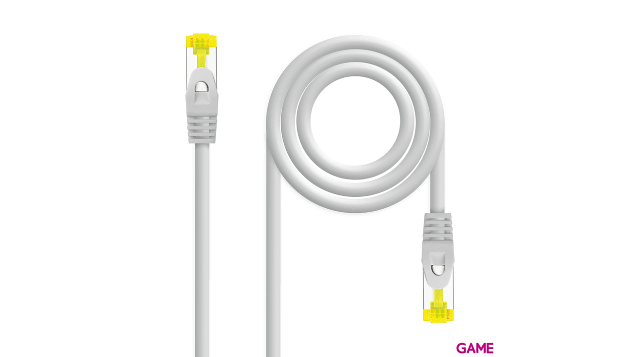 Nanocable Cable de red latiguillo RJ45 LSZH Cat.6A SFTP AWG26, Gris, 7.0 m