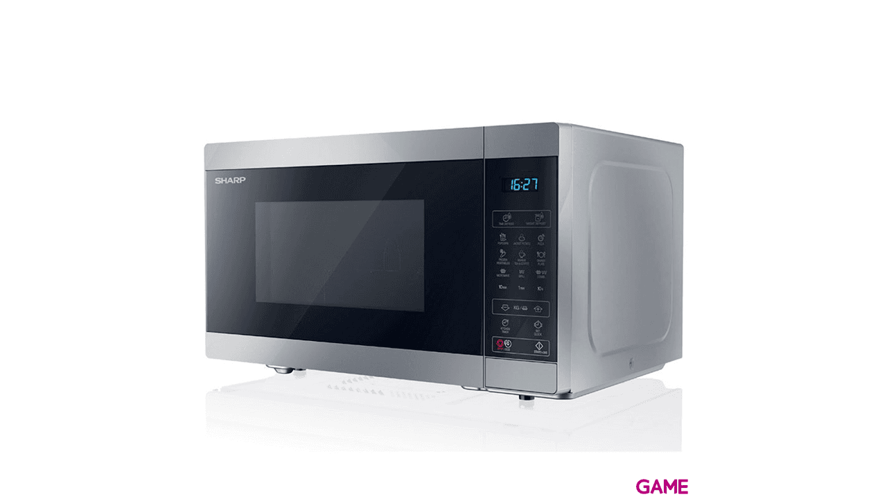 Sharp Home Appliances YC-MG81E-S con grill 28l 900W Negro Gris - Microondas