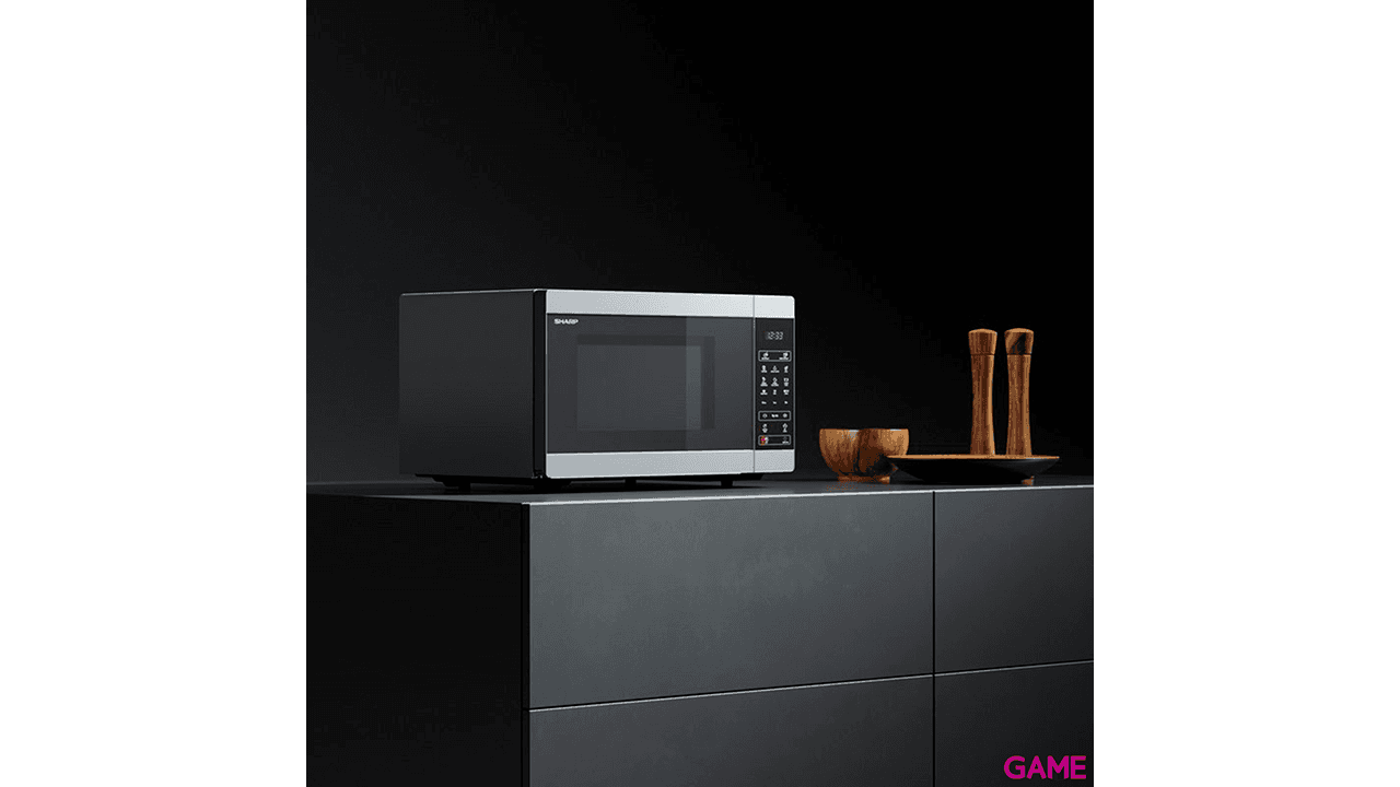 Sharp Home Appliances YC-MG81E-S con grill 28l 900W Negro Gris - Microondas