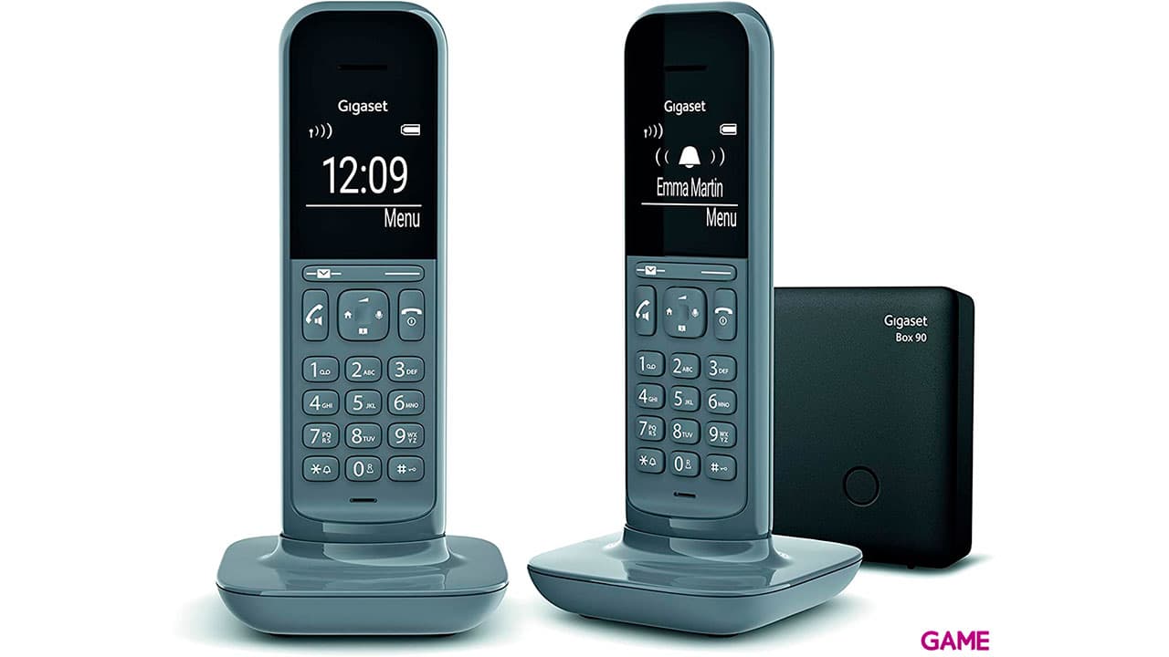 Gigaset CL390 Duo Teléfono DECT/analógico Gris Identificador de llamadas