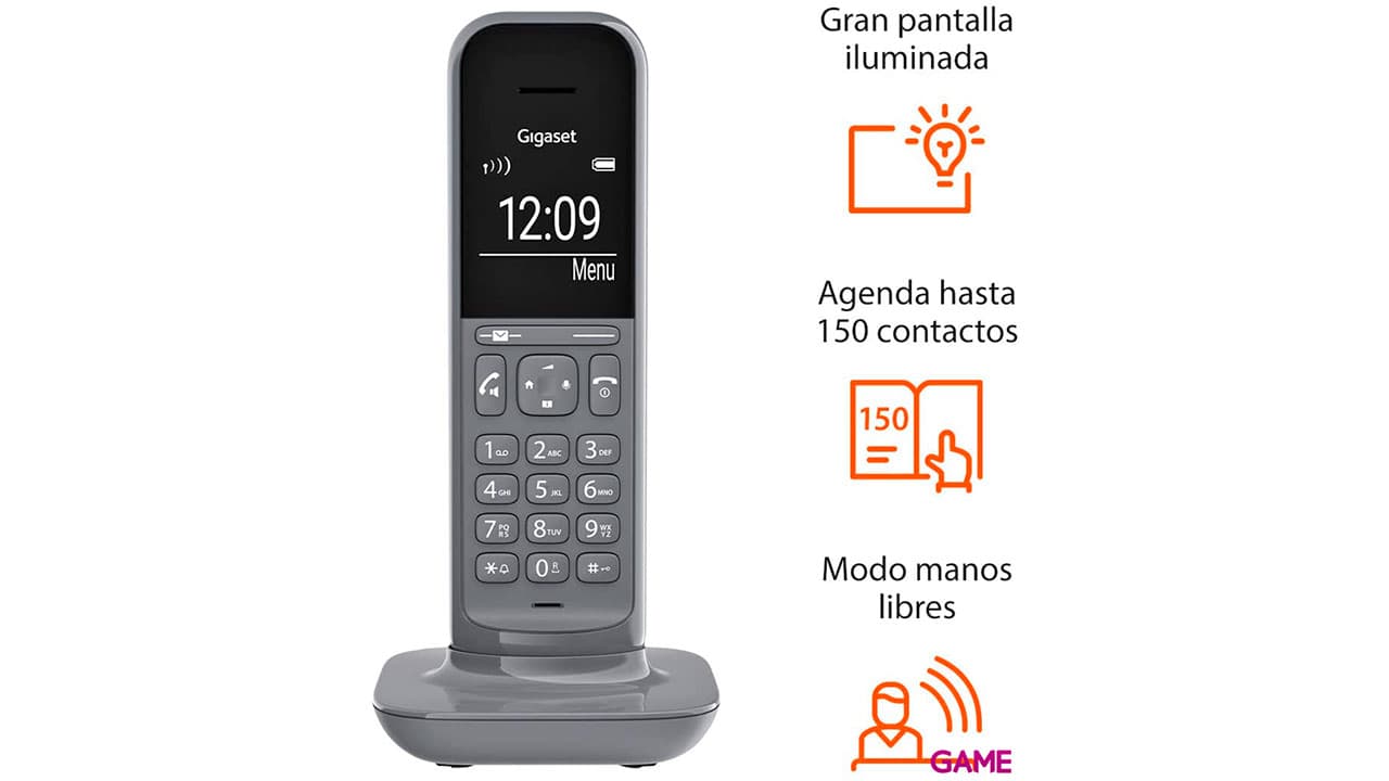 Gigaset CL390 Duo Teléfono DECT/analógico Gris Identificador de llamadas