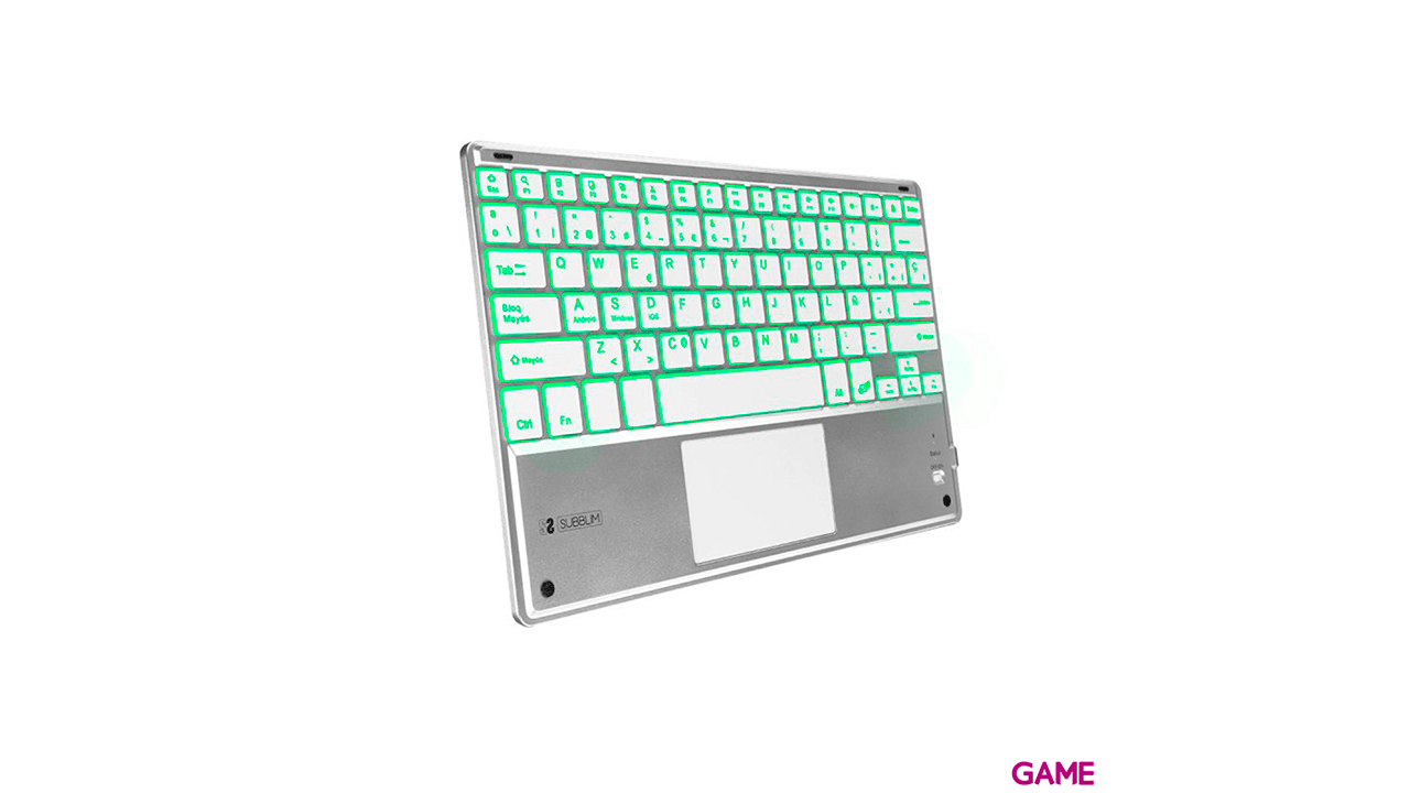 Subblim Smart Backlit BT Keyboard Touchpad Silver - Teclado