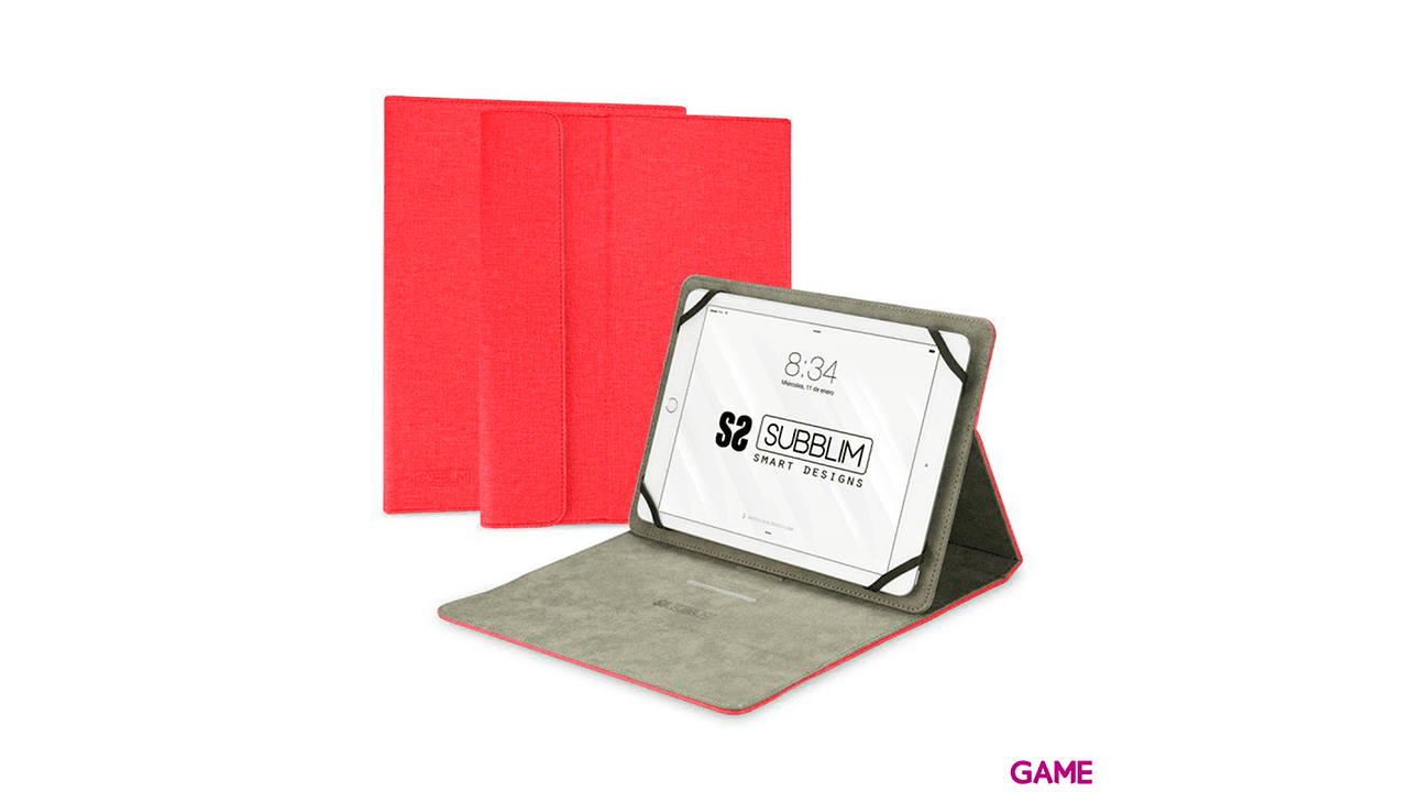 Subblim Tablet Clever Stand Tablet Case 10,1" Rojo - Funda