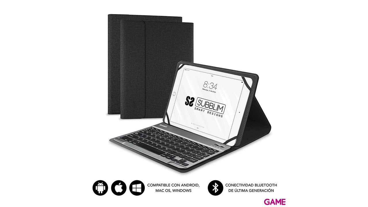 Subblim Keytab Pro Bluetooth 10.1´´ Negro - Funda