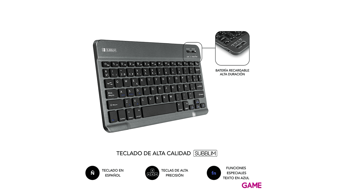 Subblim Keytab Pro Bluetooth 10.1´´ Negro - Funda