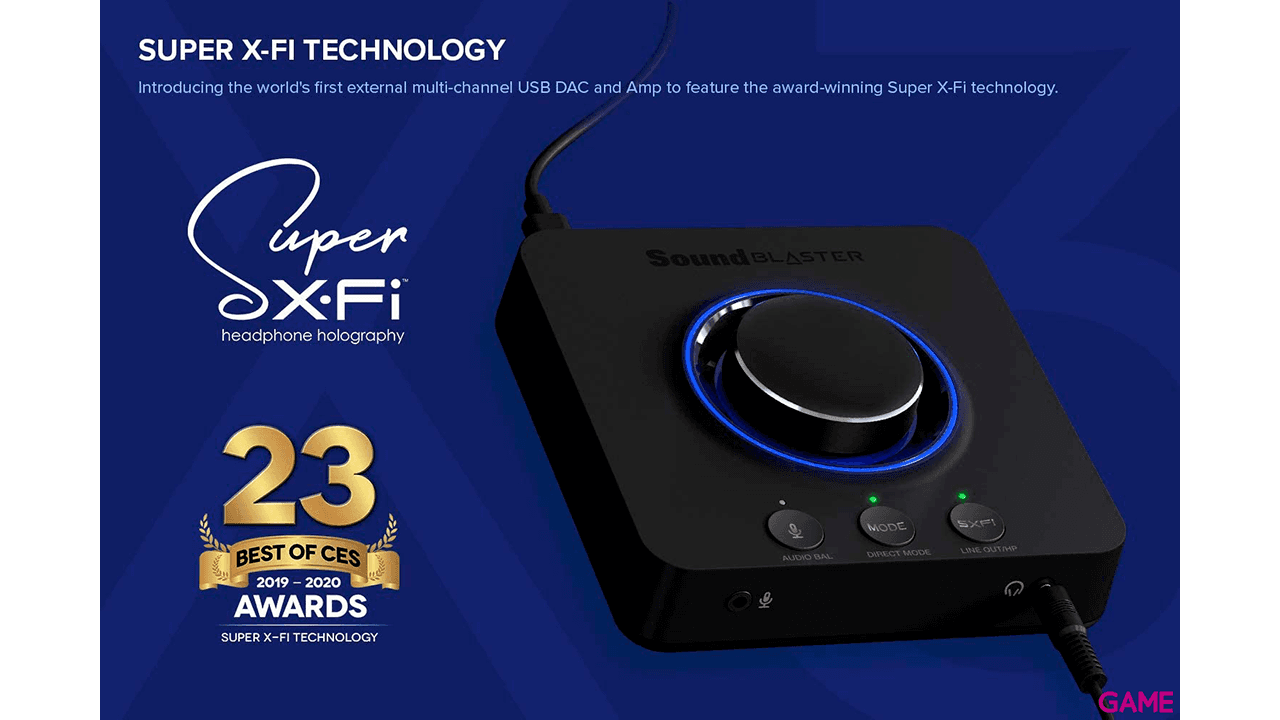 Creative Labs Sound Blaster X3 7.1 canales USB