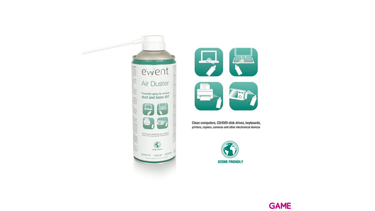 Ewent Spray Bote de Aire Comprimido para Limpieza 400ML