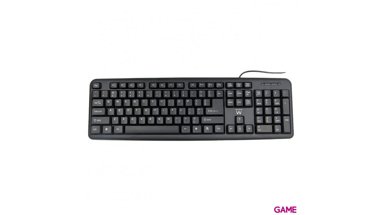 Ewent EW3109 USB + PS/2 Negro - Teclado