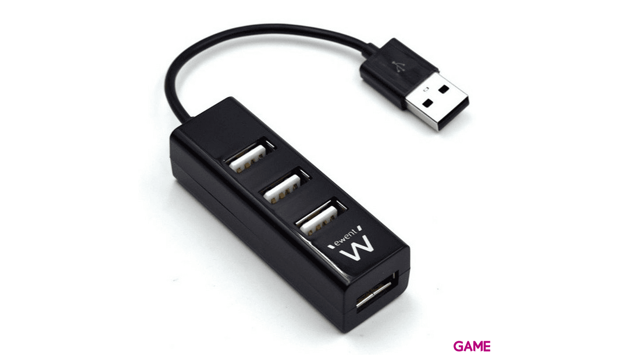Ewent EW1123 USB 480 Mbit/s Negro - Hub