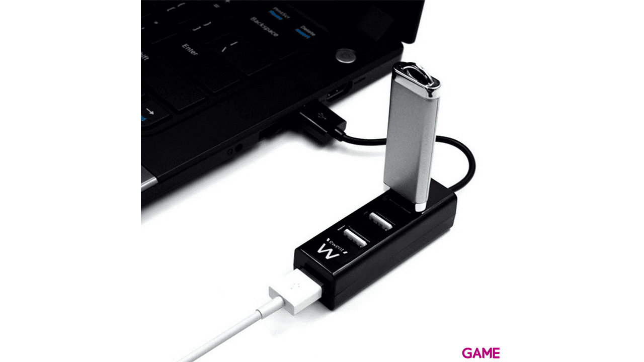 Ewent EW1123 USB 480 Mbit/s Negro - Hub