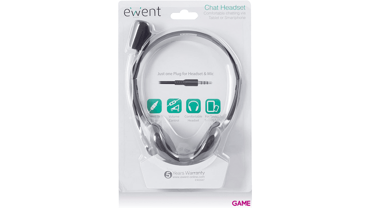 Ewent EW3567 Negro - Auriculares