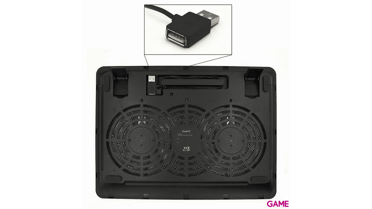 Ewent EW1256 17" 1000RPM Negro - Base Refrigeradora