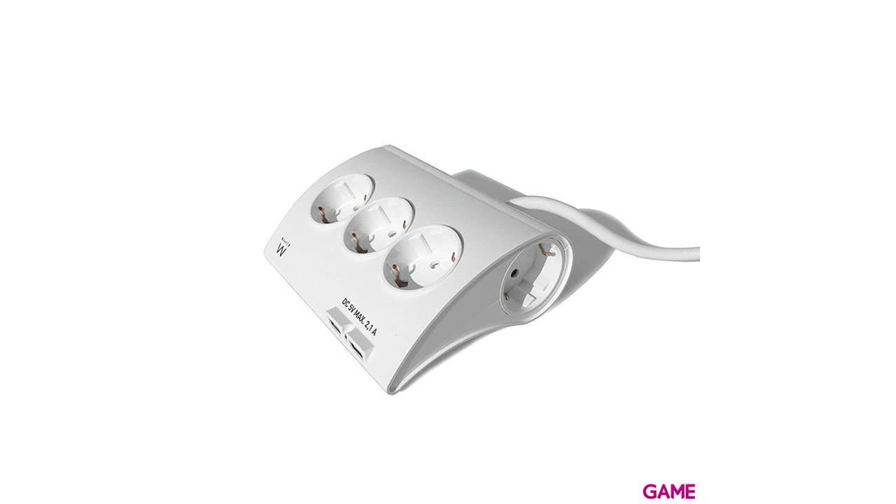 Ewent EW3935 base múltiple 1,5 m 5 salidas AC Interior Blanco