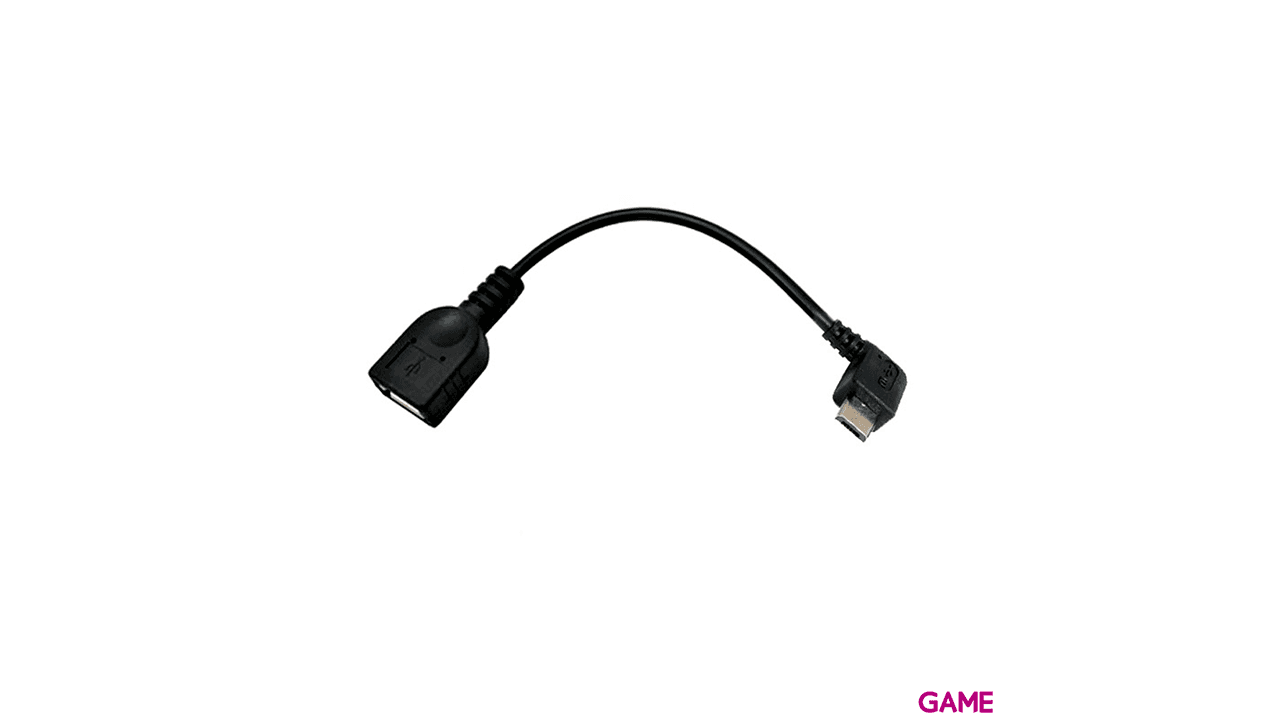 Nanocable USB 2.0 OTG Acodado MICRO B/M-A/H Negro 15cm - Cable