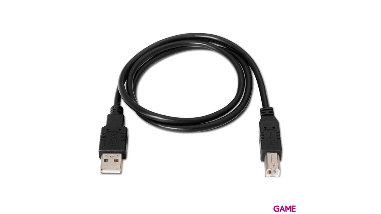 Nanocable USB 2.0 Tipo A/M-B/M, Negro, 3.0 M - Cable